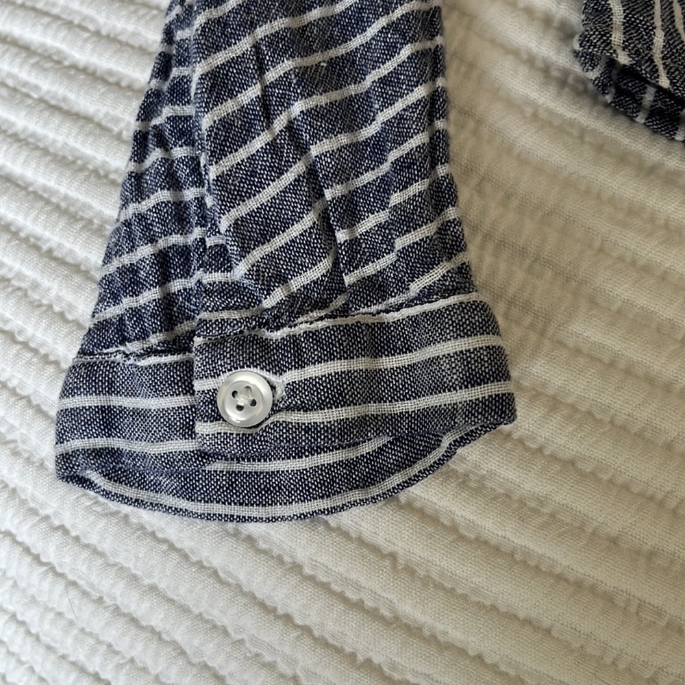 Rails Sloane Terrenas Stripe Linen Top Xs - image 6